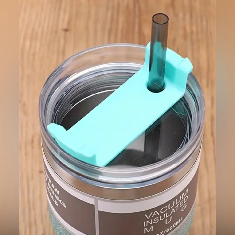 Blue/Green Teal colored Glitter 30oz Stainless Insulated Hot/Cold Cup 🥤🆕🥤